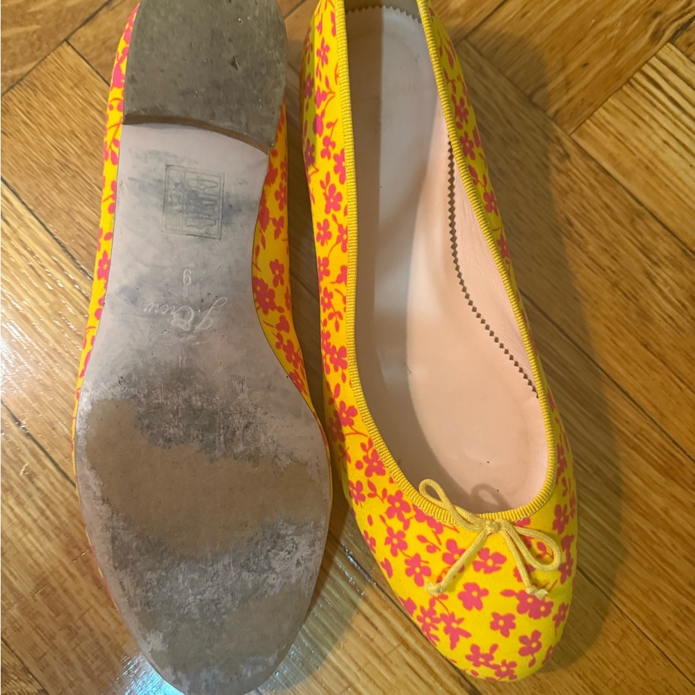 J.Crew Kiki Ballet Flats in Neon Tossed Bouquet - size 9 - Picture 4 of 8